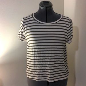 Green Envelope Los Angeles Green & White Striped Tee